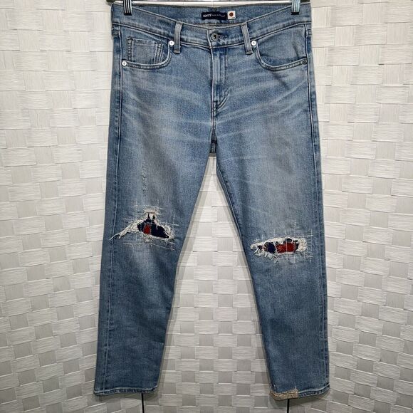 Levi's Denim - Levi’s Made&Crafted Patch Distressed Selvage Jeans Boyfriend Fit Size 28